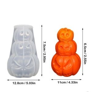 New. Halloween pumpkins silicone candle mold.